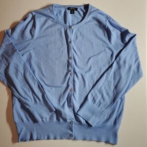 Lands End Sz 18 Baby Blue Women's Cardigan Sweater
